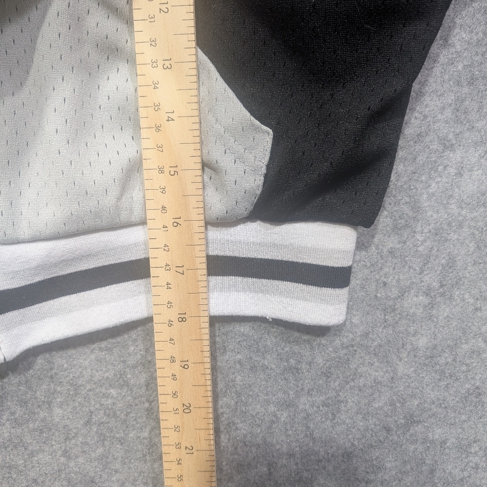 Cross Colors Colours Cropped Zip up Mesh Hoodie Streetwear Black Patches Medium - Picture 8 of 8